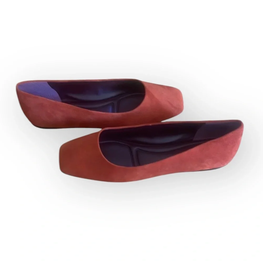 SARTO Franco Sarto Orange Suede Ballet Flats Square Toe 6